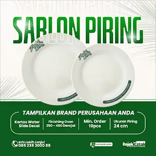 Sablon Piring: Cara Unik Menampilkan Jenis Usaha Anda