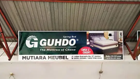 Proyek: Papan Nama Neon Box untuk Toko Spring Bed Mutiara Meubel