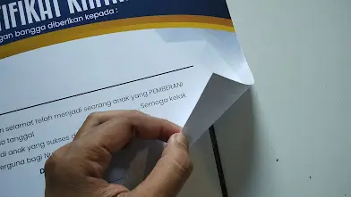 sertifikat khitan bahan tebal dan kuat