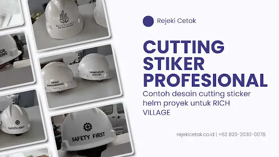 Jasa Pembuatan Cutting Stiker Untuk Helm Proyek Profesional di Jawa Timur