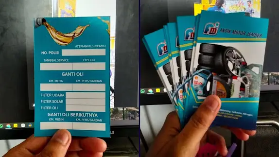 Cetak Kartu Oli, Voucher & Tiket Ganti Oli Semua Merk di Jember - Solusi Promosi Bengkel & Bengkel Oli Terpercaya!