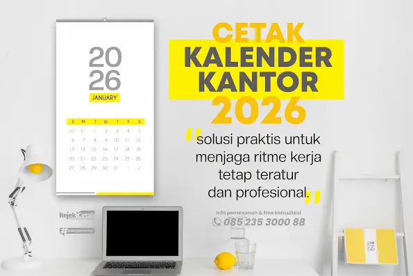 ✨ Cetak Kalender 2026 di Jember Buat Kampanye, Perusahaan, atau Bisnis? Rejeki Cetak Aja! ✨