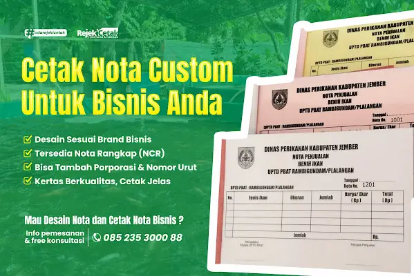 Sampean Bisa Bikin Nota NCR (kertas rangkap), Nota Bon, Sampai Invoice Bisnis Dengan Desain Profesional
