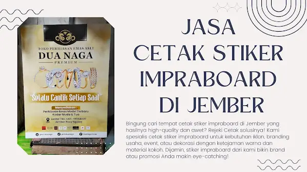 🌟 Jasa Cetak Stiker Impraboard di Jember: Kualitas Premium, Hasil Tajam & Tahan Lama! 🖨️