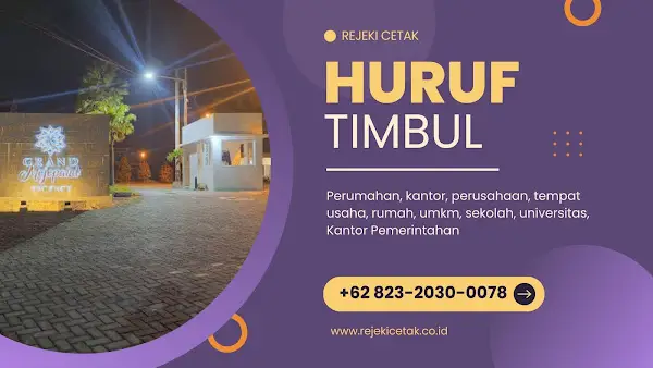 Jasa Pembuatan Huruf Timbul untuk Branding Perumahan di Jember, Banyuwangi, dan Bondowoso