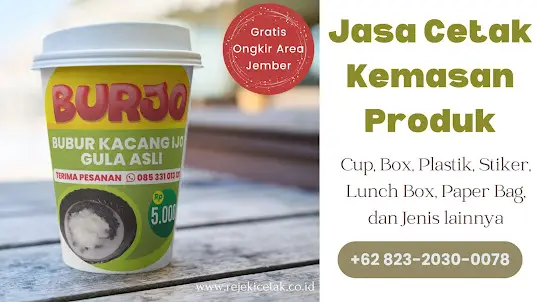 Cetak Kemasan Makanan & Minuman di Jember – Gratis Ongkir