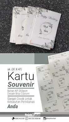 Kartu Souvenir atau Undangan Nikah Jember