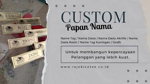 Apa Itu Name tag dan Dimana Tempat memesan Name Tag di Jember Bondowoso Situbondo
