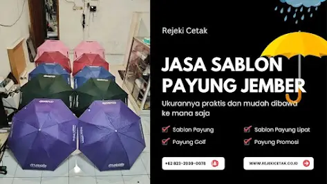 Jasa Sablon Payung Jember: Cetak Desain Custom untuk Payung Lipat & Promosi