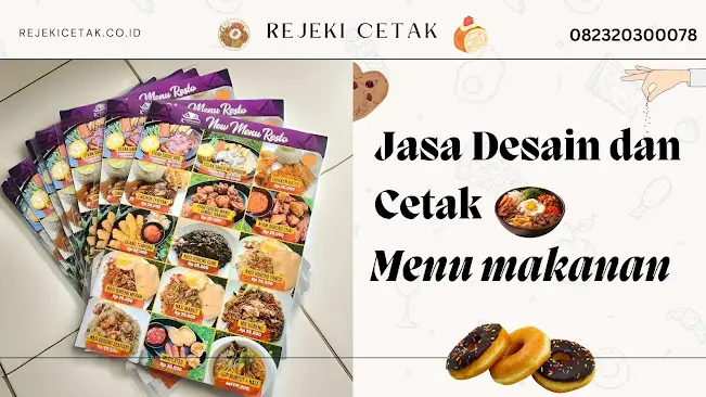 Jasa Cetak Menu Makanan Profesional di Jember | Rejeki Cetak 0823-2030-0078 (Gratis Ongkir Jember!)