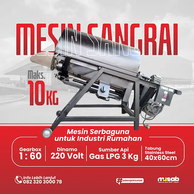 Jual Mesin Sangrai Maggot BSF - Kirim Seluruh Indonesia | MUSAB