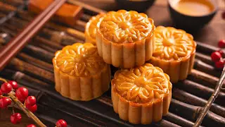 kue bulan (mooncake) dengan berbagai varian rasa.