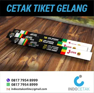 Jasa Cetak Tiket Gelang di Bandung - Jawa Barat