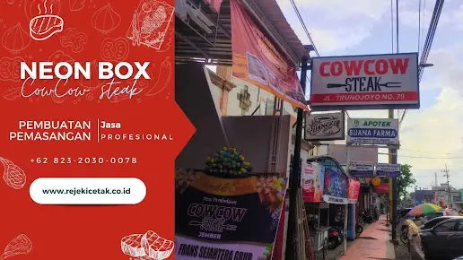 Portofolio: Pembuatan Neon Box untuk Coco Steak oleh Rejeki Cetak