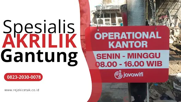 Butuh Papan Nama Akrilik Gantung yang Keren di Jember? Rejeki Cetak Ahlinya!