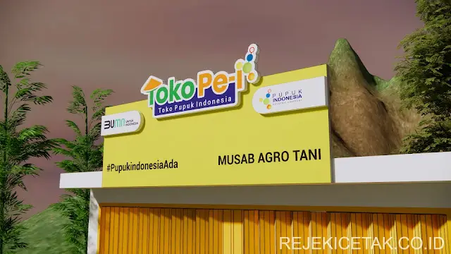 Contoh Desain Neon Box Minimalis Tipografi