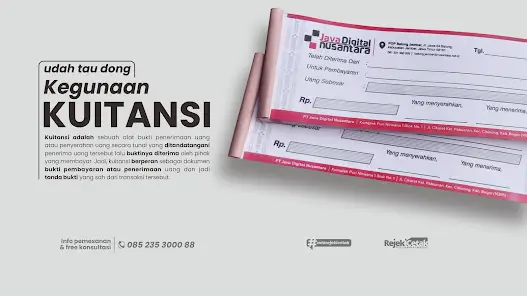Cetak Kwitansi Jember Mulai dari 8000 Rupiah dan Bisa Online