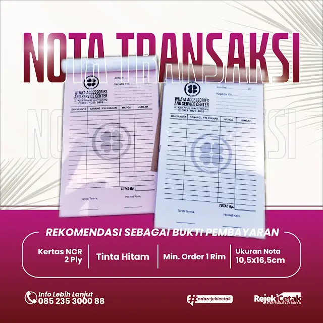 Cetak Nota NCR 2 Rangkap Jember