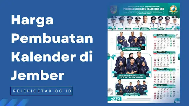 Harga buat kalender dinding di Jember  dan Tempat membuatnya dimana?