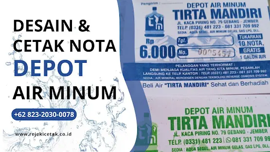 Jasa Pembuatan Nota untuk Depot Air Minum di Jember