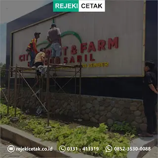 Jasa Huruf Timbul Jember, Pembuatan Huruf Timbul Murah Jember