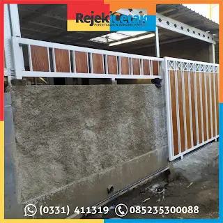 Pagar minimalis dengan aksen kayu - Menarik Nih