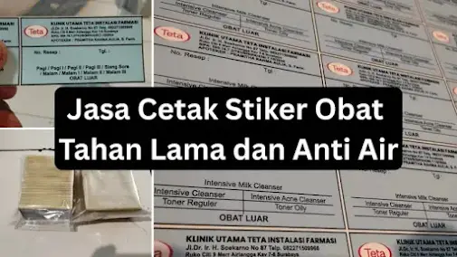 🩸  Jasa Percetakan Stiker Resep Obat dengan Kualitas Premium: Tahan Cuaca dan Anti Air