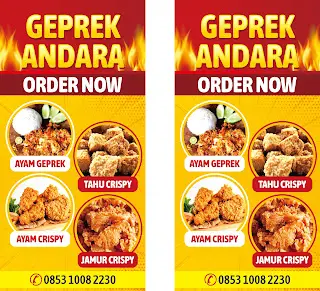 banner makanan geprek andara banner makanan geprek andara