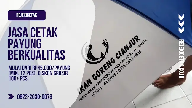 🌂 Payung Sablon Custom Keren di Jember? Rejeki Cetak Solusinya!