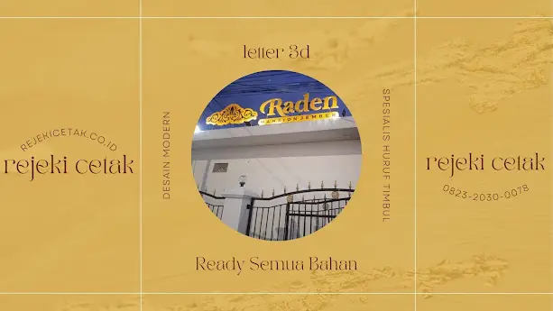 🏨 Raden Mansion Kembali Percayakan Huruf Timbul & Logo 3D ke Rejeki Cetak!