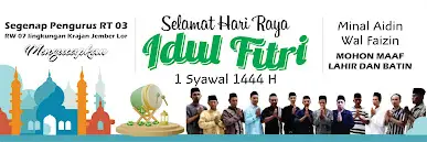 banner hari raya idul fitri lingkungan kampung jember bondowoso banyuwangi situbondo bondowoso