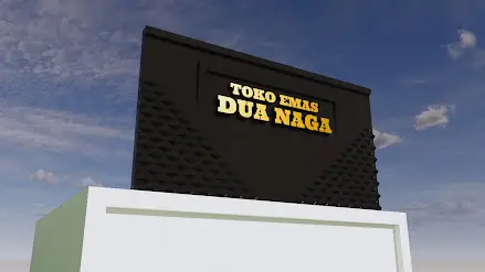 desain tugu toko emas 2 naga