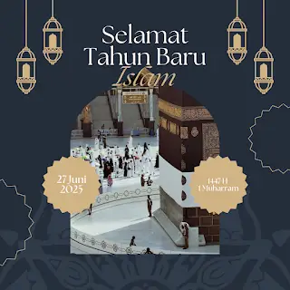 Template gratis Tahun Baru Hijriyah, inspirasi konten 2025, desain Instagram Story kreatif, download template WA Story.