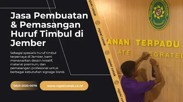 🔧 Jasa Pembuatan & Pemasangan Huruf Timbul di Jember | Bikin Usaha Kamu Makin Kece! ✨