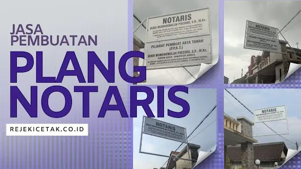 Ukuran, Informasi Wajib, Desain dan Jasa Pembuatan Plang Notaris Sesuai Peraturan dan Kode Etik