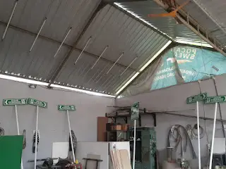 proses pengeringan plang jalan