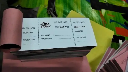 nota breakfast sarapan di hotel penginapan jsa cetak nota breakfast