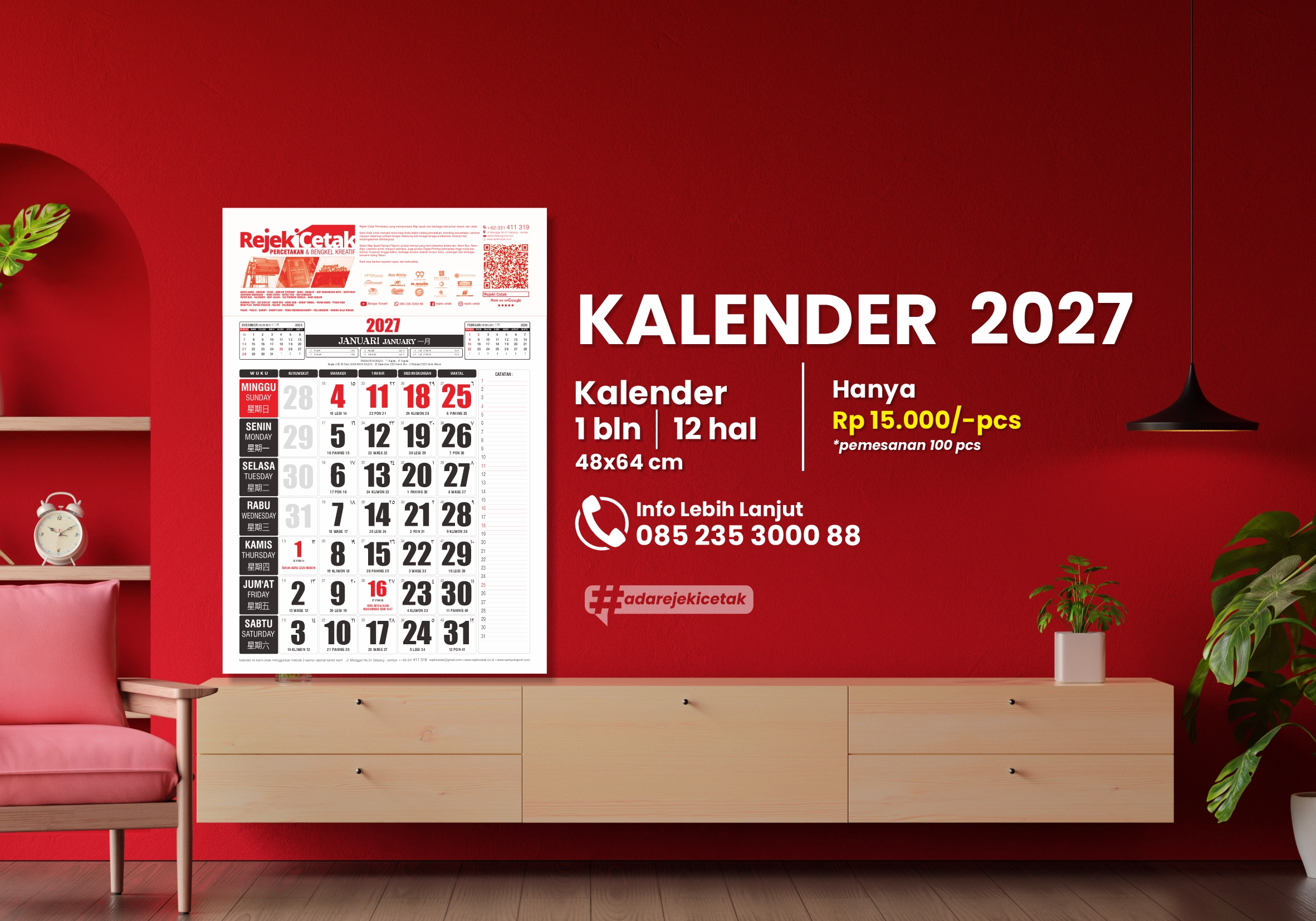 Pesan Kalender 2027 Lebih Awal, Harga Lebih Hemat!